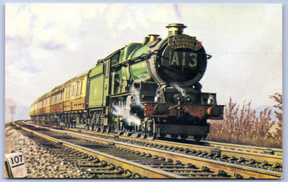 Capitals United Express steam train railway locomotive vintage postcard