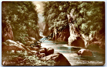 Fairy Glen Bettws-y-Coed old postcard