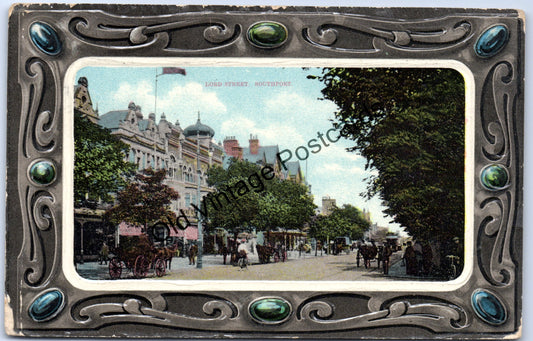 Lord Street view in Southport 1911 old collectable postcard