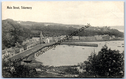 Main Street Tobermory old collectable postcard