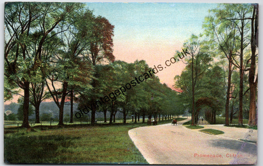 Promenade Clifton Bristol Gloucestershire1909 old collectable postcard