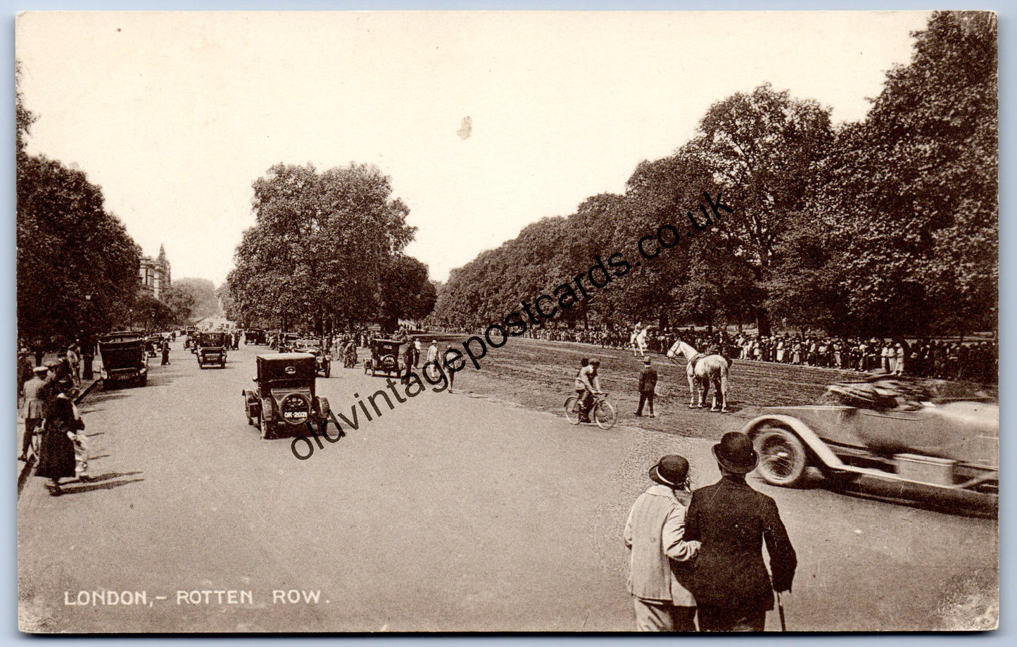 Rotten Row London interesting old postcard