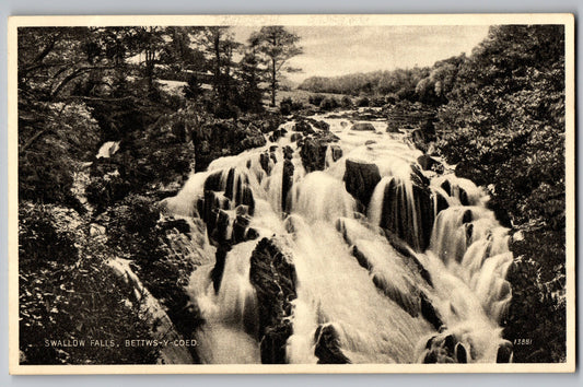 Swallow Falls Bettws Y Coed old postcard