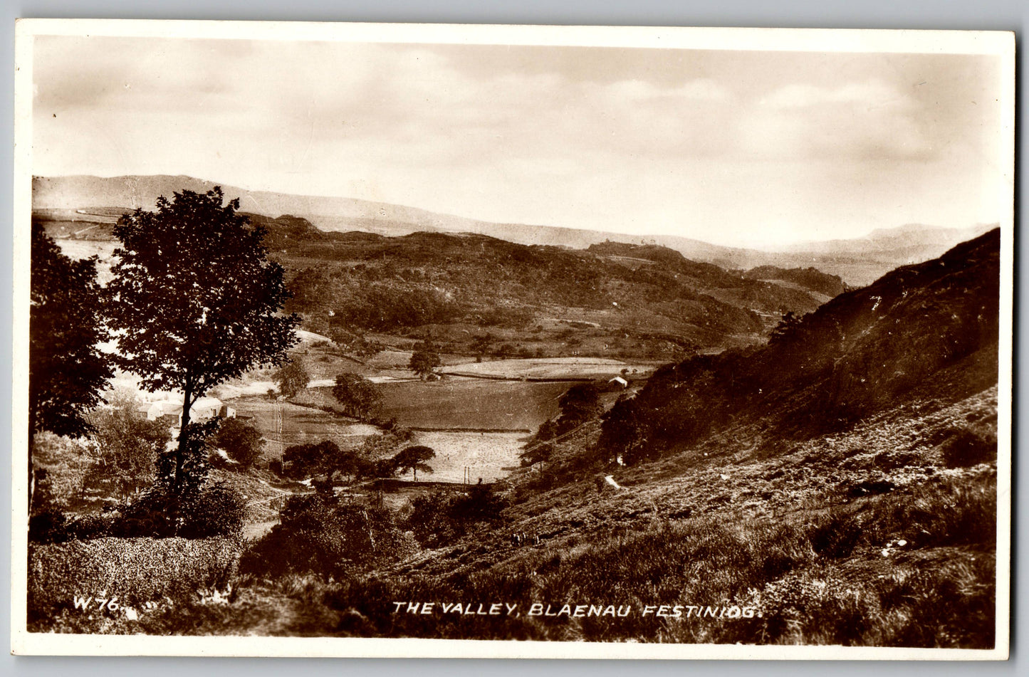 The Valley Blaenau Ffestiniog real photo old postcard